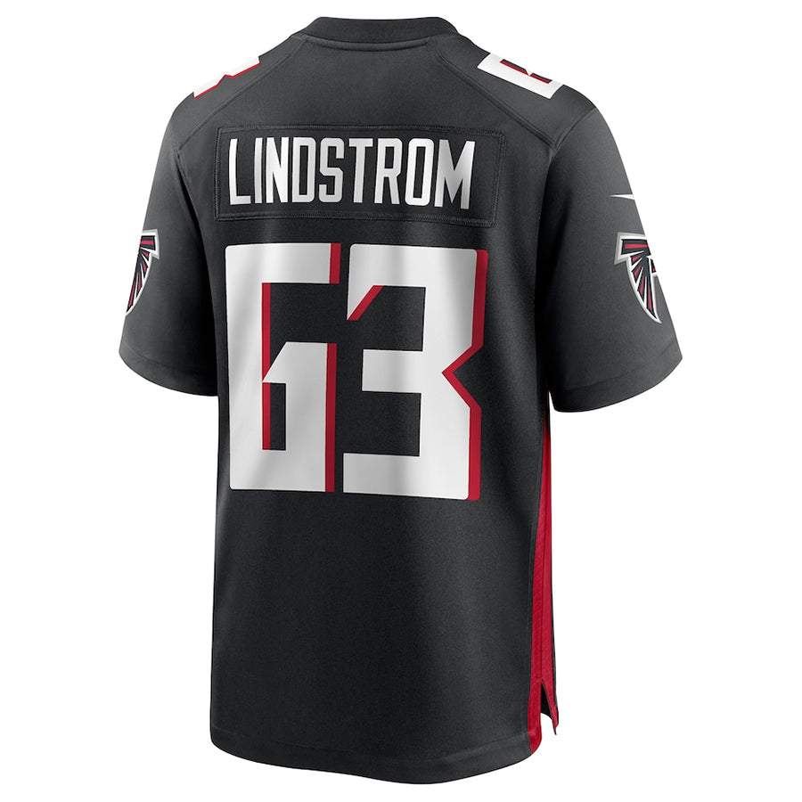 Kieara A.Falcons #63 Chris Lindstrom Player Black Home Game Stitched Jerseys