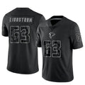 Kieara A.Falcons #63 Chris Lindstrom Player Black RFLCTV Limited Stitched Jerseys