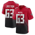 Kieara A.Falcons #63 Chris Lindstrom Player Red Home Game Stitched Jerseys