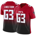 Kieara A.Falcons #63 Chris Lindstrom Player Red Vapor F.U.S.E. Limited Stitched Jerseys