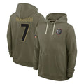 Kieara A.Falcons #7 Bijan Robinson Player Olive 2025 Salute to Service Hoodies Stitched Jerseys