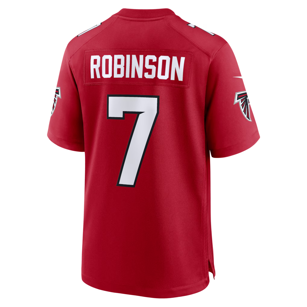 Kieara A.Falcons #7 Bijan Robinson Red Game Stitched Jerseys