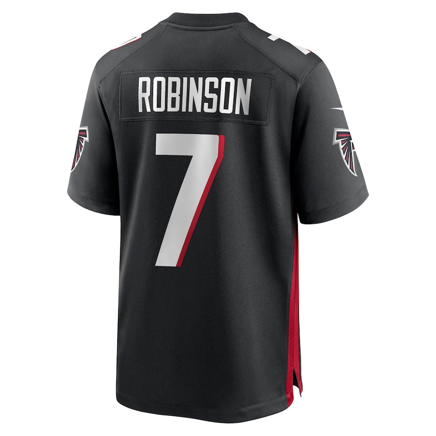 Kieara A.Falcons #7 Bijan Robinson Player Black Game Home Stitched Jerseys