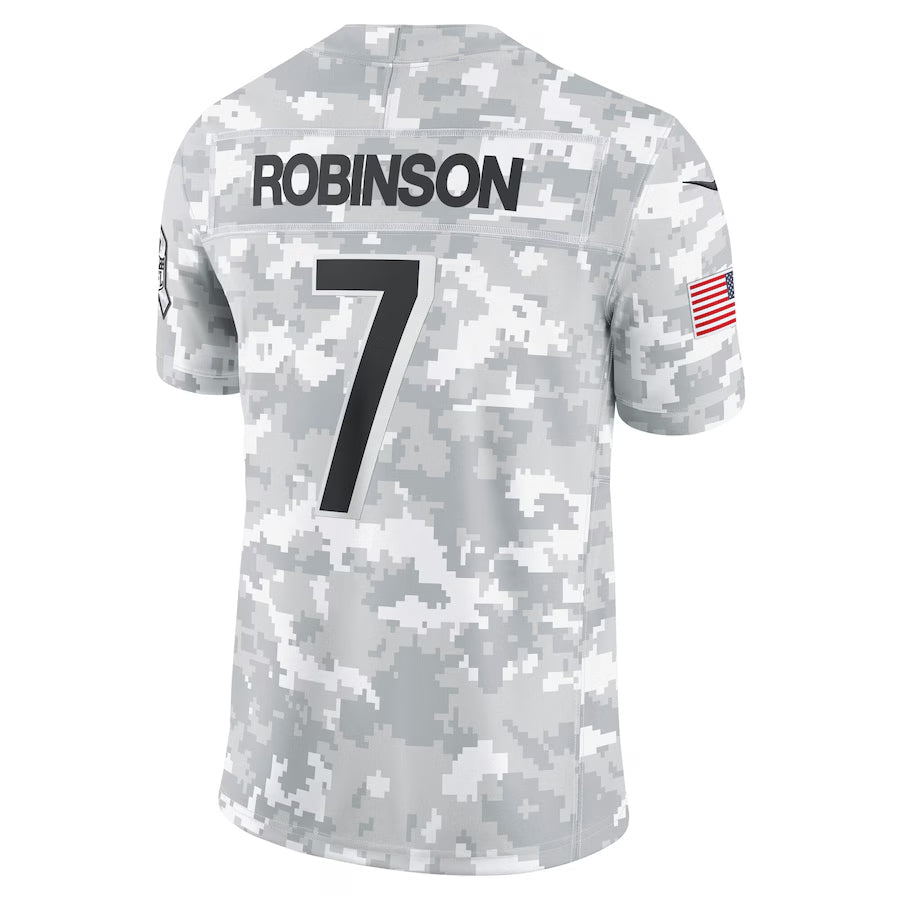Kieara A.Falcons #7 Bijan Robinson Player Camo Salute to Service Limited Stitched Jerseys