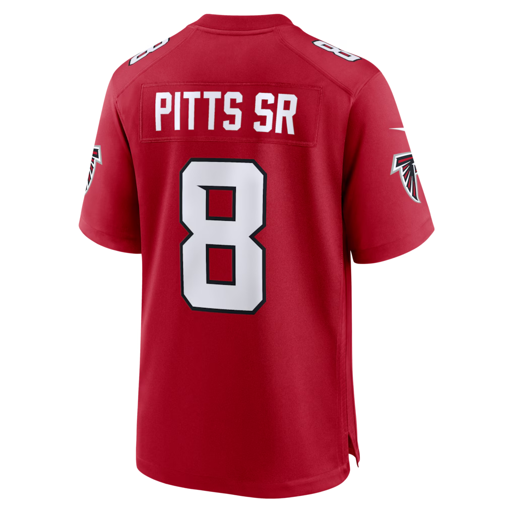 Kieara A.Falcons #8 Kyle Pitts Sr. Red Game Stadium Jerseys