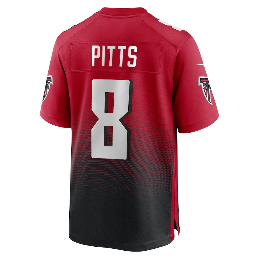 Kieara A.Falcons #8 Kyle Pitts Sr. Player Red Home Game Stitched Jerseys