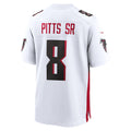 Kieara A.Falcons #8 Kyle Pitts Sr. Player White Home Game Stitched Jerseys