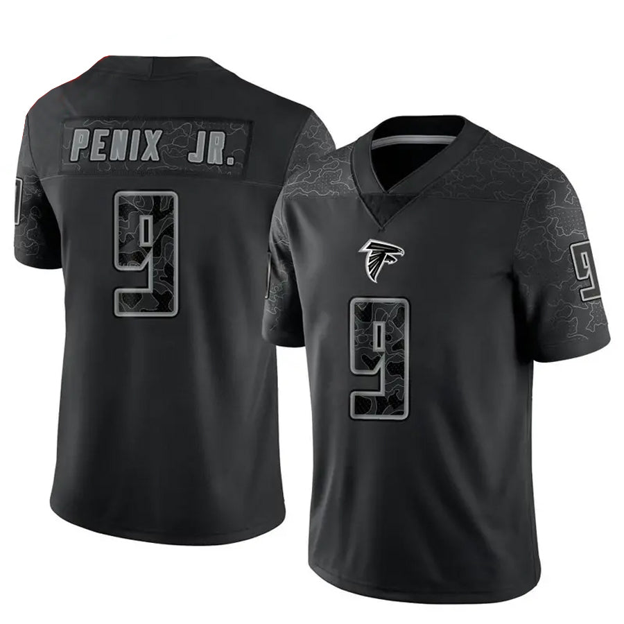Kieara A.Falcons #9 Michael Penix Jr. Player Black RFLCTV Limited Stitched Jerseys