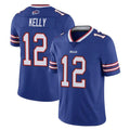 Kieara B.Bills #12 Jim Kelly Player Royal Vapor Untouchable Limited Stitched Jerseys