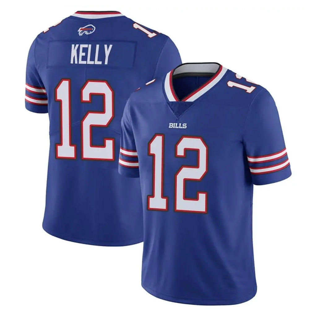 Kieara B.Bills #12 Jim Kelly Player Royal Vapor Untouchable Limited Stitched Jerseys