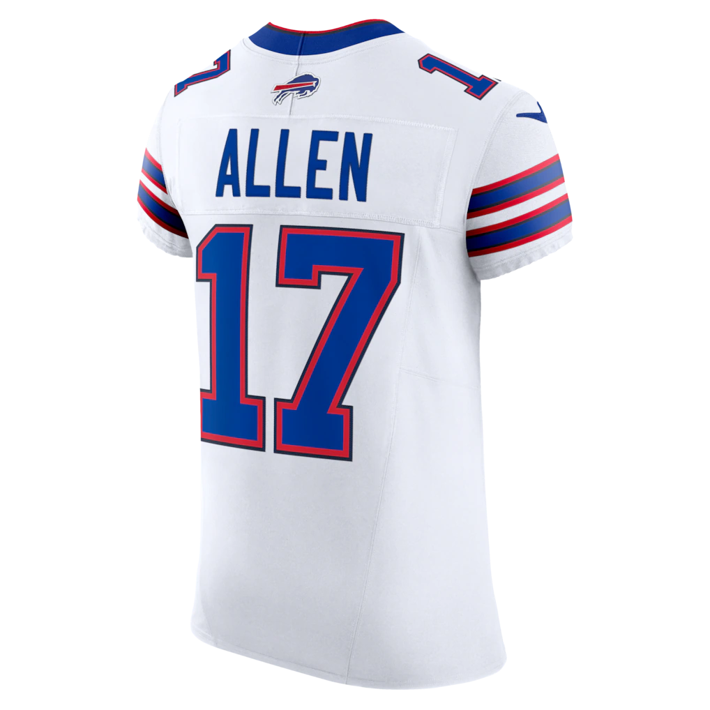 Kieara B.Bills #17 Josh Allen White Vapor F.U.S.E. Elite Stitched Jerseys