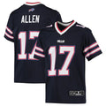 Kieara B.Bills #17 Josh Allen Player Navy Inverted  Game Stitched Jerseys