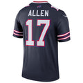 Kieara B.Bills #17 Josh Allen Player Navy Inverted  Legend Game Stitched Jerseys