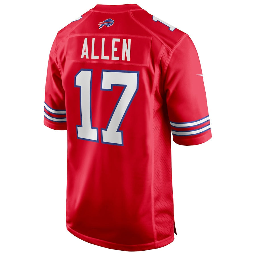 Kieara B.Bills #17 Josh Allen Player Red Alternate Game Stitched Jerseys