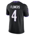 Kieara B.Ravens #4 Zay Flowers Black Alternate Alternate Vapor F.U.S.E. Stitched Limited Jerseys