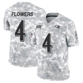 Kieara B.Ravens #4 Zay Flowers Player Arctic Camo Salute to Service Limited Stitched Jerseys