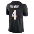 Kieara B.Ravens #4 Zay Flowers Player Vapor F.U.S.E. Limited Black Stitched Jerseys