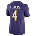 Kieara B.Ravens #4 Zay Flowers Player Vapor F.U.S.E. Limited Purple Stitched Jerseys