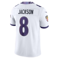Kieara B.Ravens #8 Lamar Jackson White Vapor F.U.S.E. Stitched Limited Jerseys