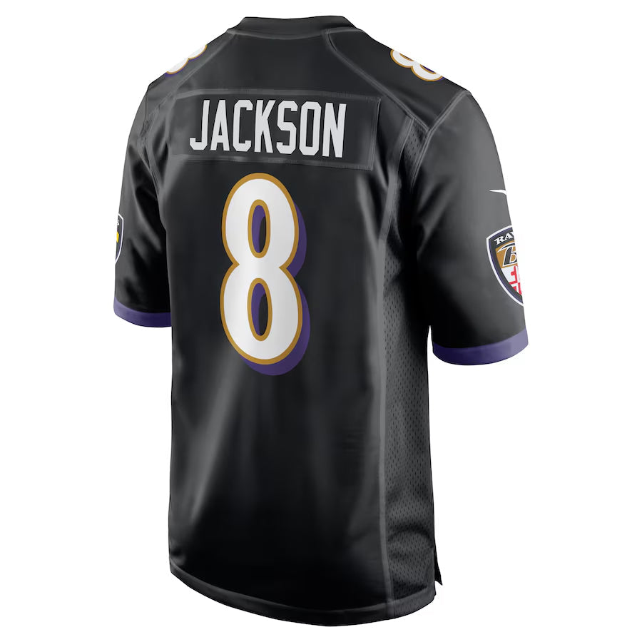 Kieara B.Ravens #8 Lamar Jackson Player Black Alternate Game Stitched Jerseys