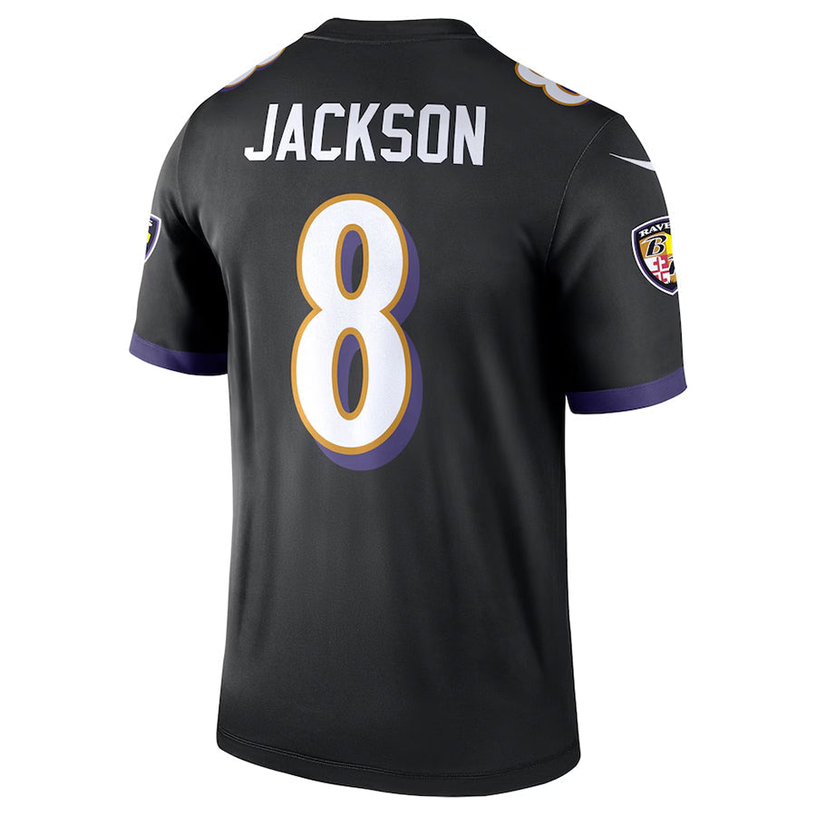 Kieara B.Ravens #8 Lamar Jackson Player Black Legend Performance Stitched Jerseys