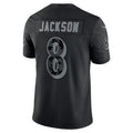 Kieara B.Ravens #8 Lamar Jackson Player Black REFLECTIVE Limited Stitched Jerseys