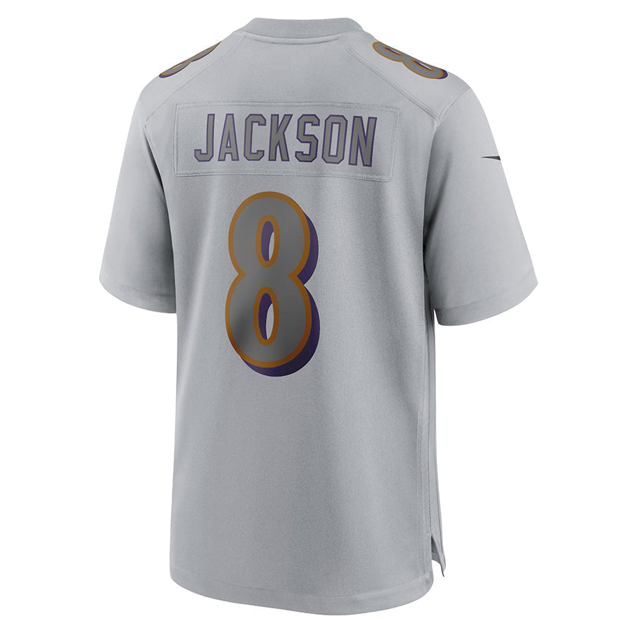 Kieara B.Ravens #8 Lamar Jackson Player Gray Replica Limited  Stitched Jerseys