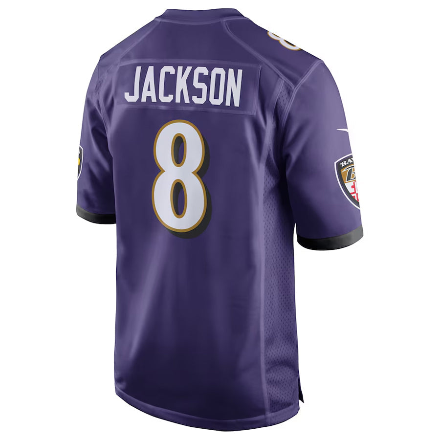 Kieara B.Ravens #8 Lamar Jackson Player Purple Game Stitched Jerseys
