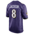 Kieara B.Ravens #8 Lamar Jackson Player Purple Game Stitched Jerseys