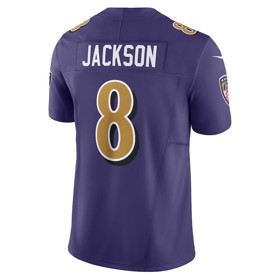 Kieara B.Ravens #8 Lamar Jackson Player Purple Vapor F.U.S.E. Limited Stitched Jerseys