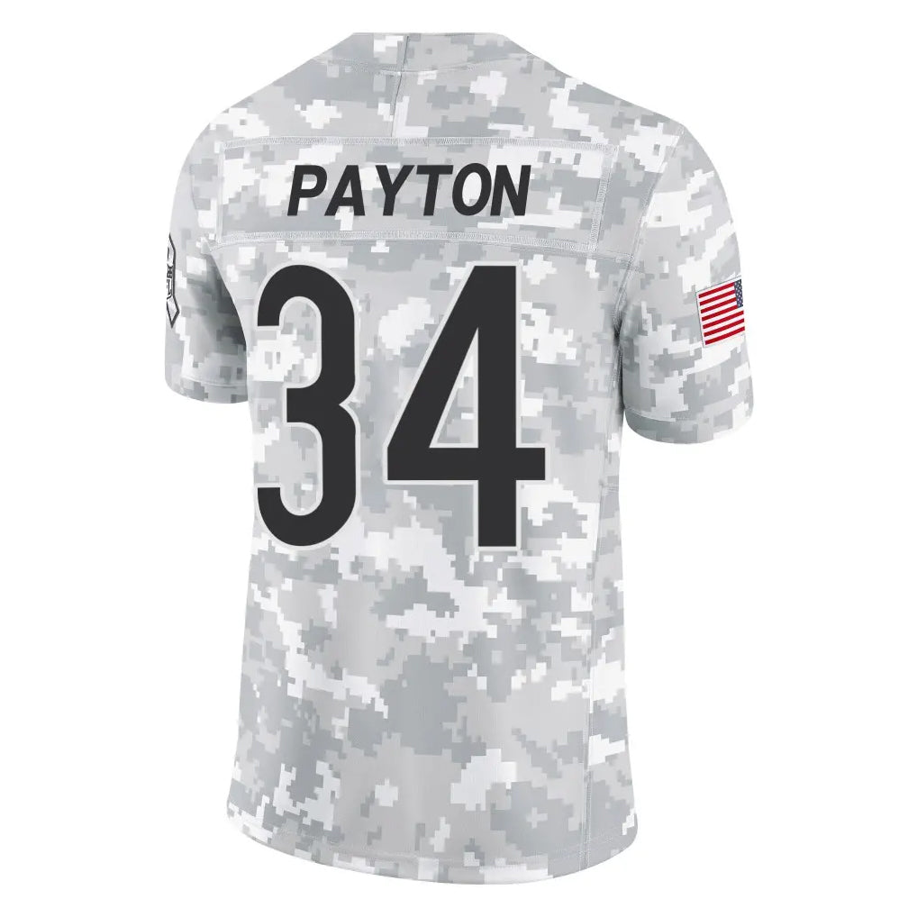 Kieara C.Bears #34 Walter Payton Player Arctic Camo Salute to Service Limited Stitched Jerseys