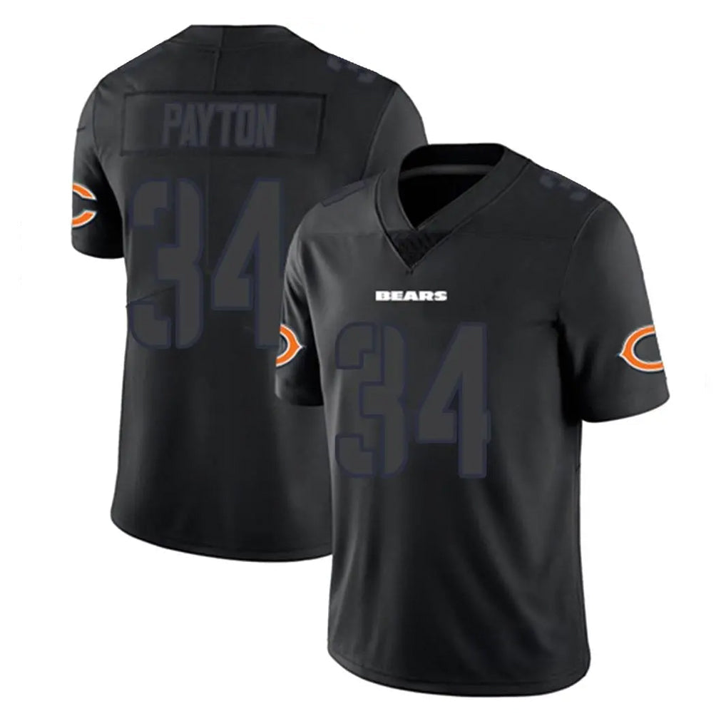 Kieara C.Bears #34 Walter Payton Player Black Impact Limited Game Stitched Jerseys