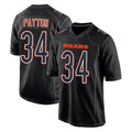 Kieara C.Bears #34 Walter Payton Player Carbon Black Fashion Game Stitched Jerseys