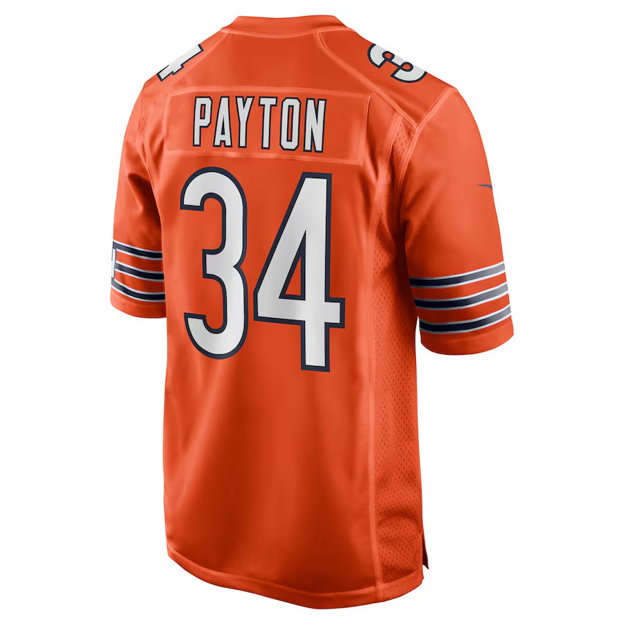 Kieara C.Bears #34 Walter Payton Player Orange Alternate Game Stitched Jerseys