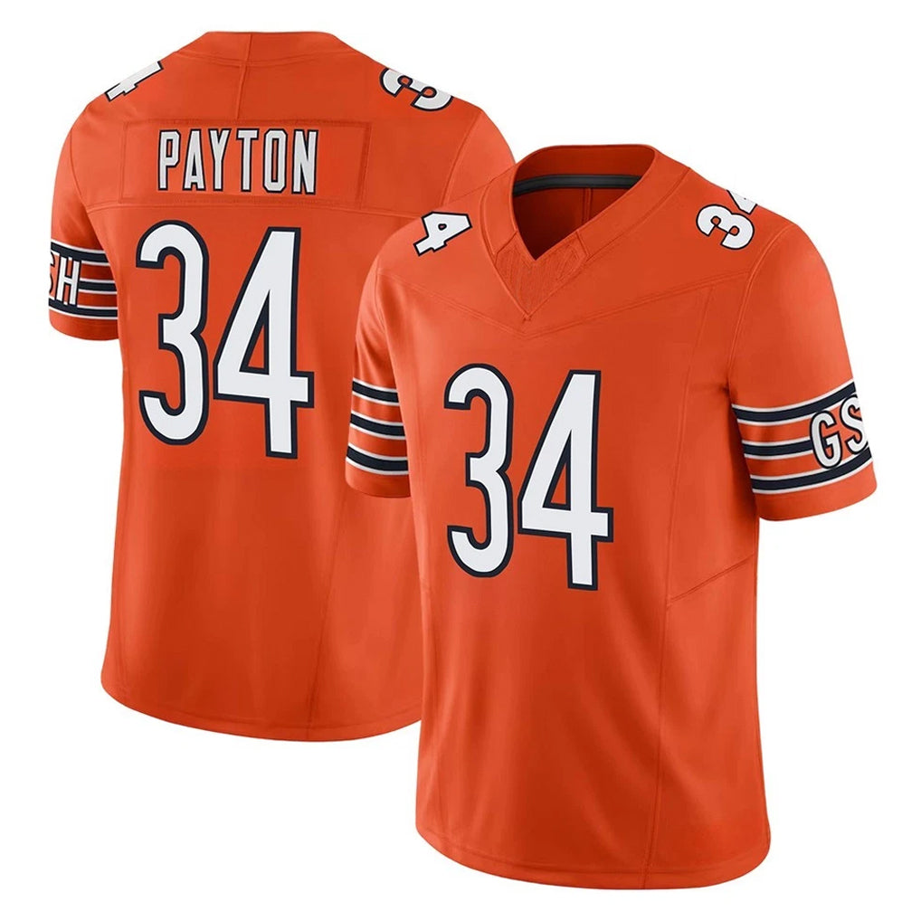Kieara C.Bears #34 Walter Payton Player Orange Vapor F.U.S.E. Limited Home Game Stitched Jerseys