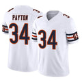 Kieara C.Bears #34 Walter Payton Player White Vapor F.U.S.E. Limited Home Game Stitched Jerseys