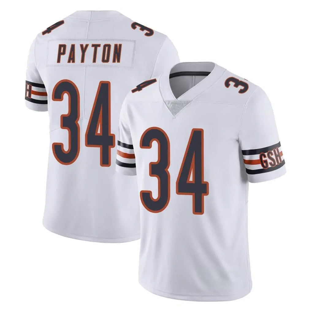 Kieara C.Bears #34 Walter Payton Player White Vapor Untouchable Limited Home Game Stitched Jerseys