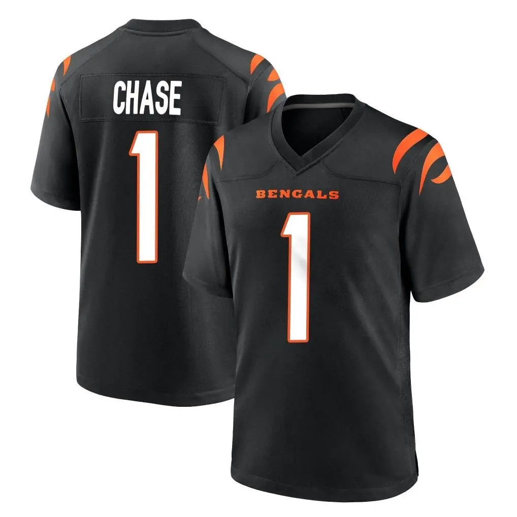 Kieara C.Bengals #1 Ja'Marr Chase Player Black Home Game Stitched Jerseys