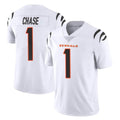 Kieara C.Bengals #1 Ja'Marr Chase Player White Vapor Untouchable Limited Home Game Stitched Jerseys
