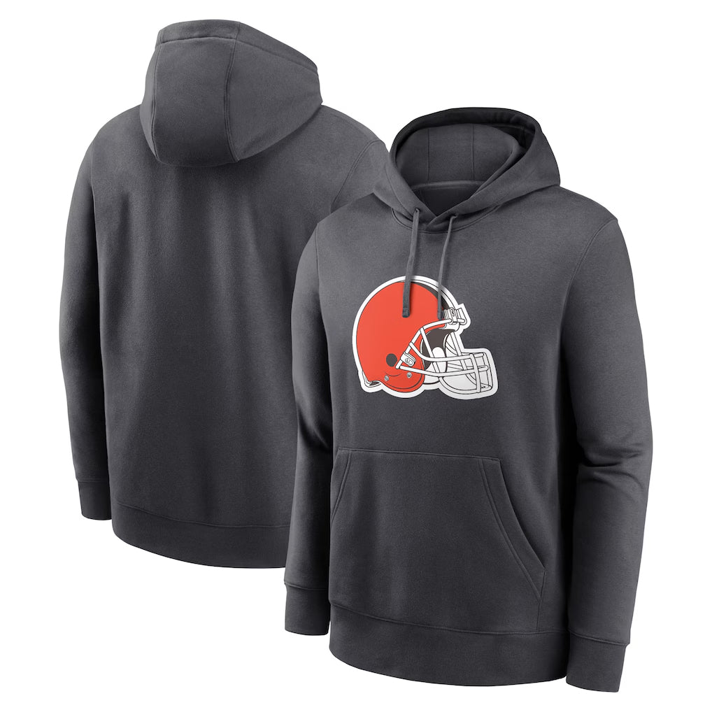 Kieara C.Browns Gray Primetime Logo Hoodie Blank Player Limited Stitched Jerseys