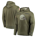 Kieara C.Browns Olive Salute to Service Pullover Hoodies Home Game Blank Player Stitched Jerseys