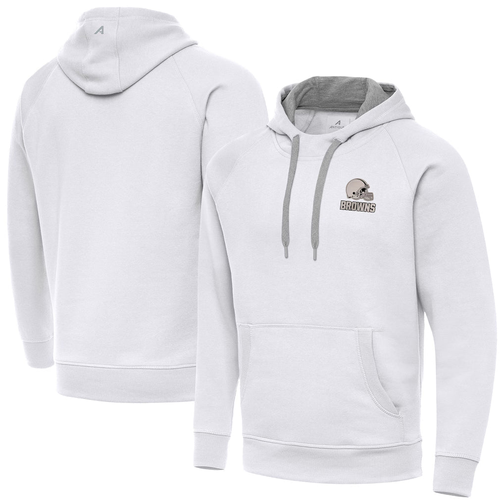 Kieara C.Browns White Brushed Carbon Pullover Hoodie Blank Player Limited Stitched Jerseys