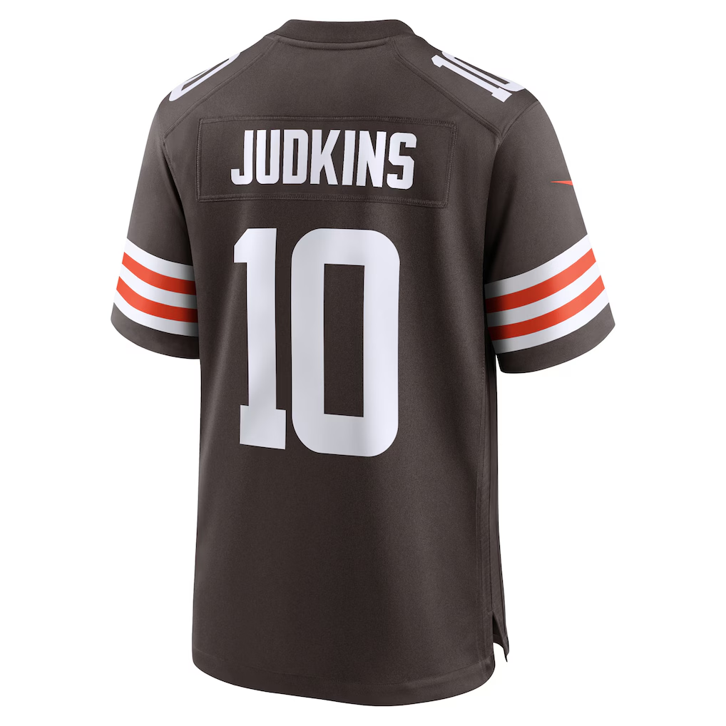 Kieara C.Browns #10 Quinshon Judkins Brown 2025 Draft Game Stitched Jerseys