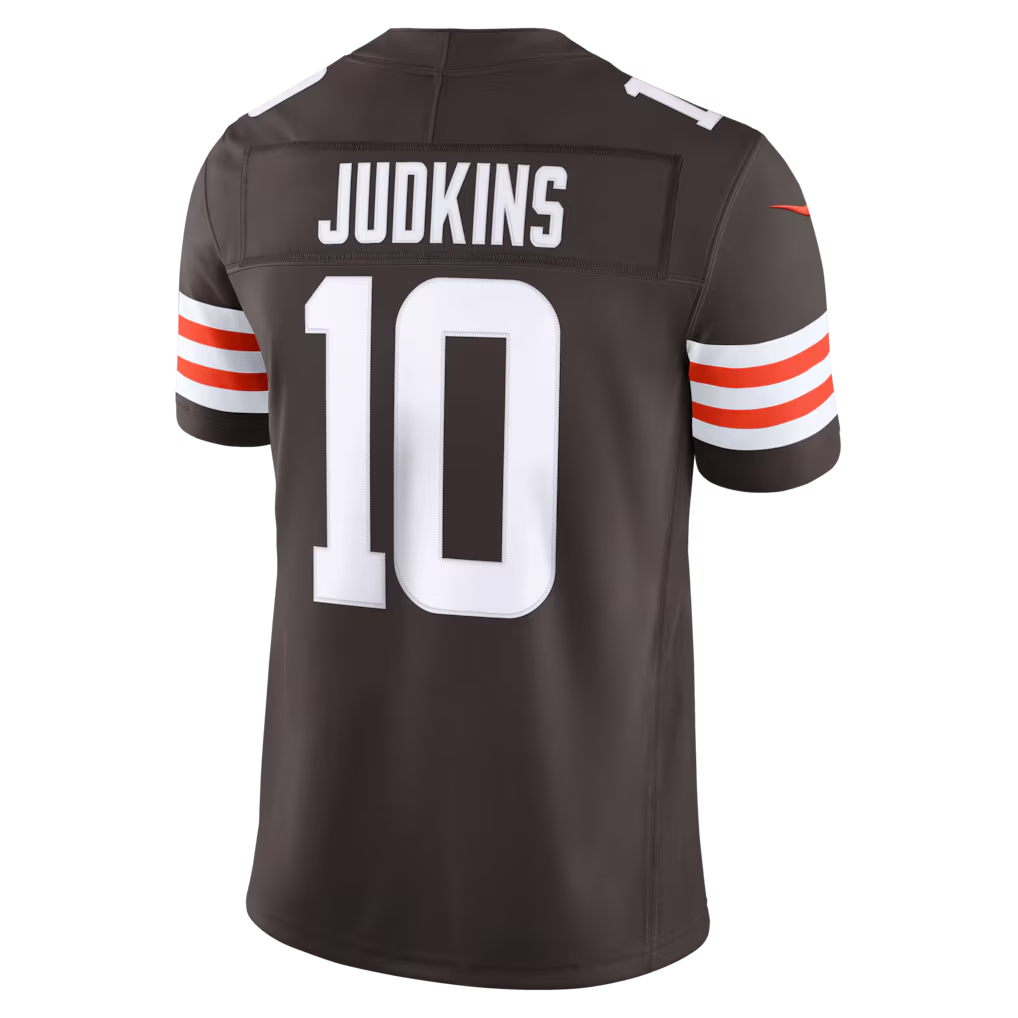 Kieara C.Browns #10 Quinshon Judkins Brown Team Vapor F.U.S.E. Stitched Limited Jerseys