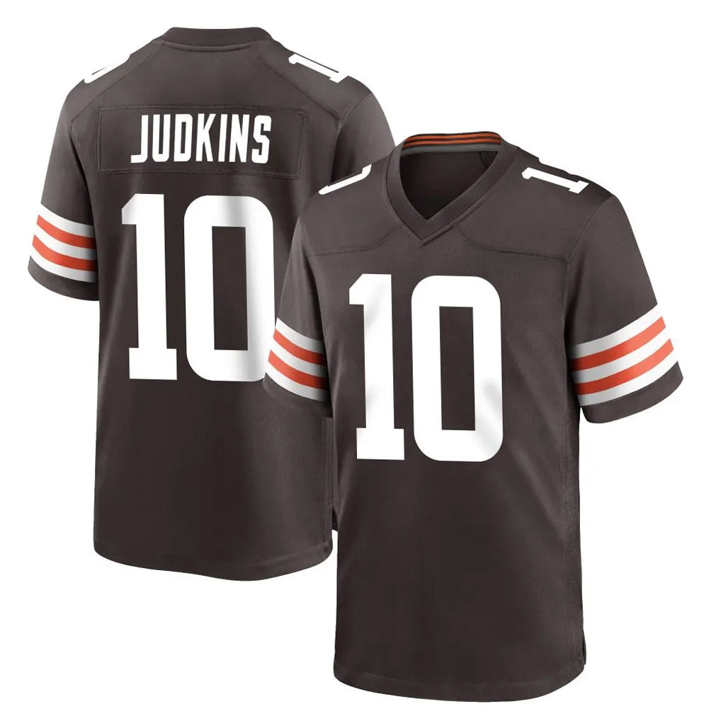 Kieara C.Browns #10 Quinshon Judkins Player Brown Home Game Stitched Jerseys