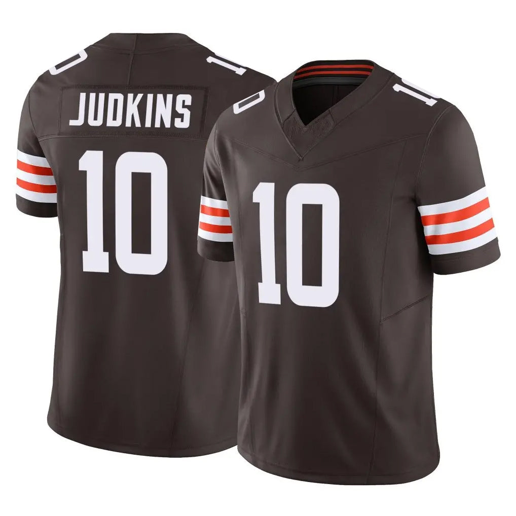 Kieara C.Browns #10 Quinshon Judkins Player Brown Vapor F.U.S.E. Limited Home Game Stitched Jerseys