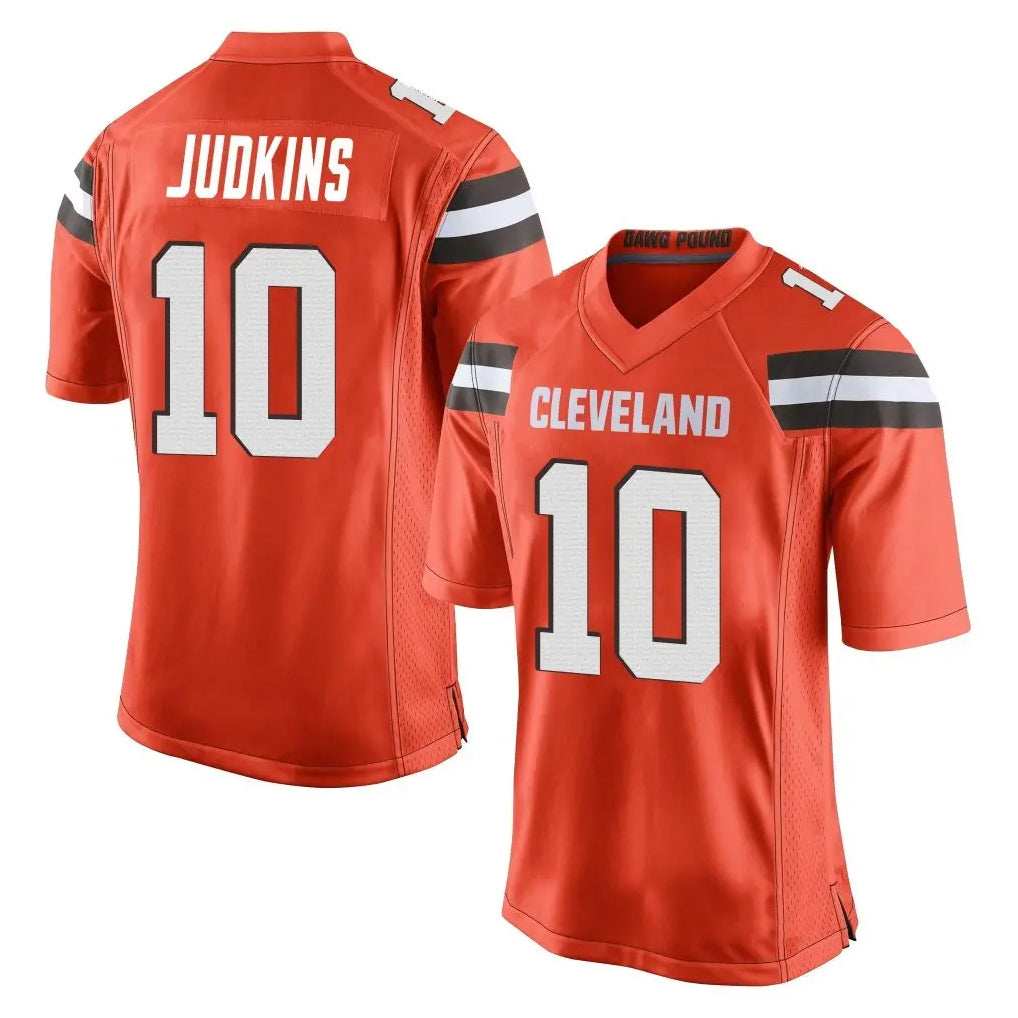 Kieara C.Browns #10 Quinshon Judkins Player Orange Home Game Stitched Jerseys