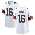Kieara C.Browns #16 Isaiah Bond Player White Home Game Stitched Jerseys