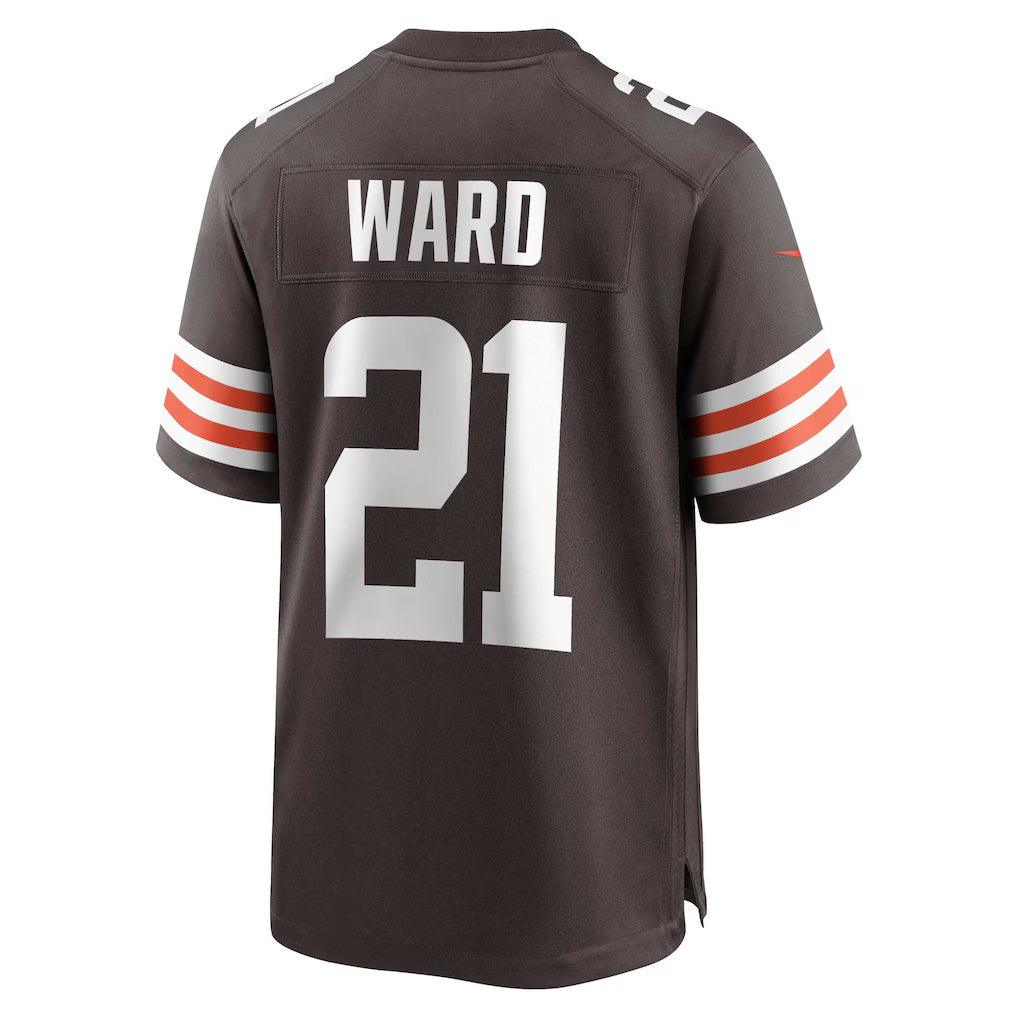 Kieara C.Browns #21 Denzel Ward Brown Game Stitched Jerseys