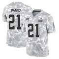 Kieara C.Browns #21 Denzel Ward Player Arctic Camo Salute to Service Limited Football Jerseys